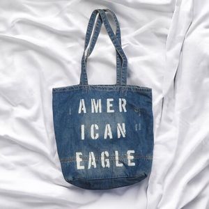 American Eagle Denim Tote Bag